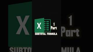 Subtotal formula in Excel mai subtotal ka use shorts excel [upl. by Airb110]