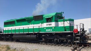 SSRX SD402s do some switching at the Port of Salt Lake UT 42324 [upl. by Korman949]