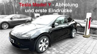 Tesla Model Y SR  Abholung und die ersten Eindrücke nach ca 200 km [upl. by Oilisab]