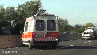 Mezzi di Emergenza in Autostrada Various Emergency Vehicles Highway Compilation [upl. by Boeschen27]