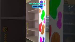 Bookshelf Makeover 😱shorts makeover youtubeshorts diy painting creativesomya roommakeover yt [upl. by Ahcsat886]