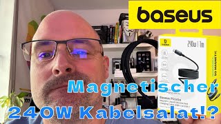 🧲🔋 Baseus Magnetisches USBC Kabel mit 240 Watt  Hält das Magneto USBKabel [upl. by Inessa931]