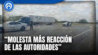 Retén de hombres armados en la MonterreyReynosa autoridades lo niegan [upl. by Isidro]