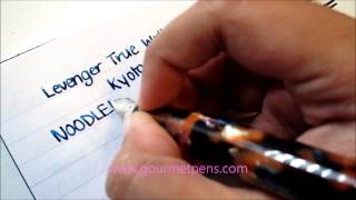 Levenger True Writer Kyoto Fountain Pen Broad Nib Writing Sample [upl. by Olivero]