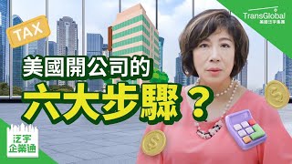 【企業省稅】美國開公司六大步驟！成立流程有哪些？費用多少？外國人如何在美國成立公司？｜泛宇企業一站式服務｜TransGlobal 泛宇企業通 [upl. by Analahs]