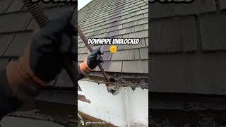 Unblocking a Downpipe satisfying guttering plumbing roofing drain [upl. by Anjanette]