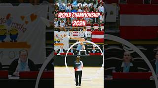 World Championships 2024 in Gymwheel Woman Straight Line Finals Leonie Botta [upl. by Nnylhtak]