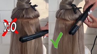 How to curl hair with flat iron Curls tutorial [upl. by Aro]