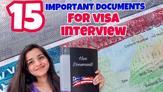 15 Important Documents for Visa Interview  USA  Document Checklist  F1 Visa [upl. by Reinnej]