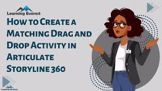 How to create a Matching Drag and Drop activity in Articulate Storyline [upl. by Pressey]