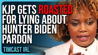 Karine Jean Pierre GETS ROASTED For LYING About Hunter Biden Pardon [upl. by Lleinad686]