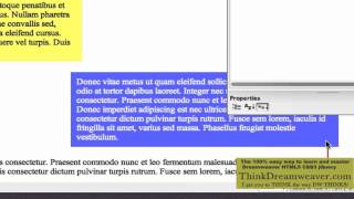 Dreamweaver CS55 HTML5 CSS3 tutorial paragraph nthchild lessonspart 4 [upl. by Monahon]