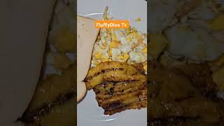 Breakfast is served egg friedplaintain toast youtuber [upl. by Kursh]