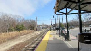 LIRR DE30AC No 404 at Speonk on February 27 2012 [upl. by Aihsatsan]