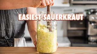 How To Make The Easiest Homemade Sauerkraut [upl. by Wake]