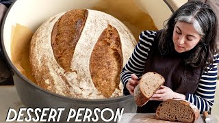 Claire Saffitz Makes Sourdough Bread  Dessert Person [upl. by Rednal777]