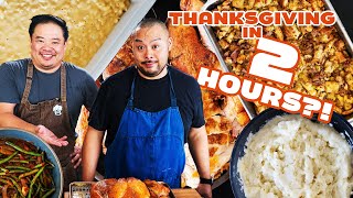 A THANKSGIVING MIRACLE David Chang and Friends Make a FULL Thanksgiving Dinner in 2 hours [upl. by Tor]