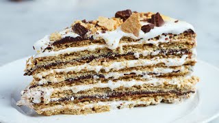 16Layer NoBake Smores Cake [upl. by Nnywg]