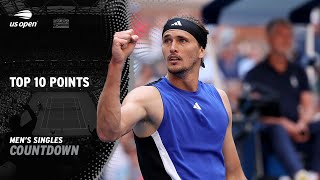 Top 10 Mens Singles Points of the Tournament  2024 US Open [upl. by Beauchamp]