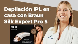 Depilación IPL en casa con Braun Silk Expert Pro 5  Farmaciasdirect [upl. by Syhr]