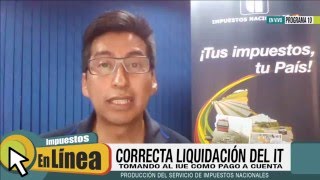 Programa 10  Correcta liquidación del IT tomando al IUE como pago a cuenta [upl. by Caty]