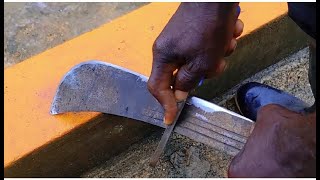 How To Sharpen A Machete Video [upl. by Yntirb726]