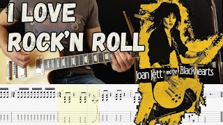 I Love Rockn Roll with solo  Joan Jett Guitar cover  Score and Tab [upl. by Bill]