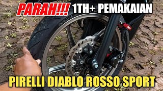 Review Ban Pirelli Diablo Rosso Sport setelah Pemakaian 1tahun plus ‼️ [upl. by Rebliw]