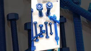 Full thread stud with blue Teflon coating [upl. by Rind]