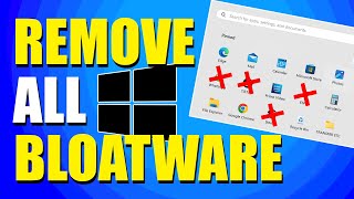 How To Remove All Bloatware Windows 11 StepbyStep [upl. by Annail260]