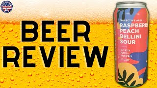 Collective Arts Raspberry Peach Bellini Sour  Beer Review [upl. by Attekram490]