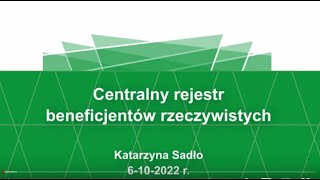 Centralny rejestr beneficjentów rzeczywistych [upl. by Nivrae]