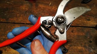 Sharpening SECATEURS and How To Set the Tightness [upl. by Ahsilak]