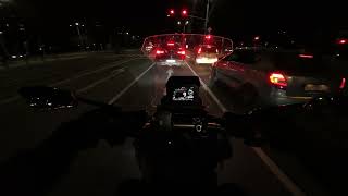 Honda XADV 750 night shopping  RAW SOUND [upl. by Gnilrac]