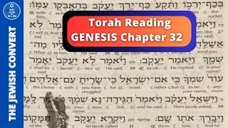 Genesis Chapter 32  Torah Reading in Hebrew amp English Translation  TORAH STUDY [upl. by Otina]