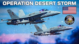 FA18C Hornet Operation Desert Storm Mission Air to AirSEADGround Attack  DCS [upl. by Arnaud]