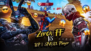 Hacker Level Top 1 SPAS12 Player👽 Vs Zerox FF🥷  Freestyle 1vs1 Fight☠️ [upl. by Berthe]