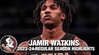 Jamir Watkins 202324 Regular Season Highlights  Florida State Forward [upl. by Clarisse]