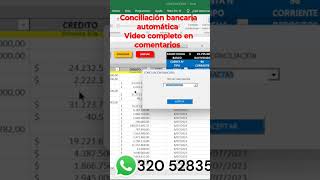 CONCILIACIÓN BANCARIA AUTOMÁTICA EN EXCEL [upl. by Oflodur]