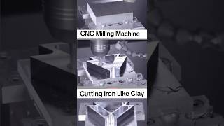 CNC Milling Machine Cutting Iron Like Clay shorts cncmachine cncmachining [upl. by Kabob]