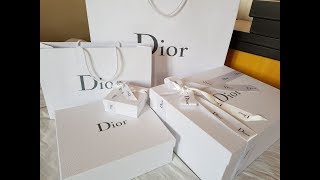 3 DIOR UNBOXING 2018  LADY DIOR CARDHOLDER MEDIUM DIORAMA BAG LARGE DIOREVER BAG [upl. by Ragnar]