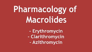 Pharmacology of Macrolides  Erythromycin Clarithromycin amp Azithromycin ENGLISH  Dr Shikha [upl. by Yer]