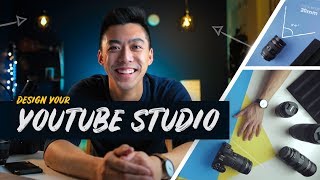 How to design a YouTube STUDIO  Camera Placement Color Theory Lighting etc [upl. by Llehcor]