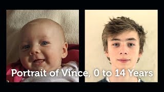 Portrait of Vince Timelapse 0 to 14 years [upl. by Aurelie341]