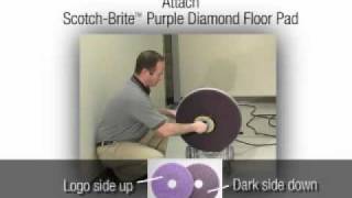 ScotchBriteTM Diamond Floor Pad System Sales Rep Demowmv [upl. by Elyssa]