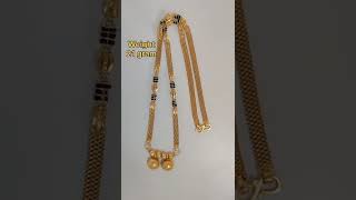 latest gold mangalsutra design with weight and pricegold mini ganthan design [upl. by Retsev91]