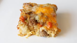 Tater Tot Breakfast Casserole Recipe [upl. by Gareri]