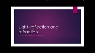 Light reflection and refraction class 10 rapid revision part 1 [upl. by Einal]