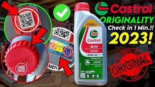 How to Check Castrol Engine Oil Original ✅ • Castrol Engine Oil Original or Duplicate Check Process [upl. by Shutz]