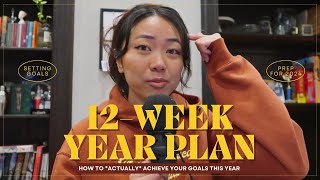 Prep for 2024 with me  setting goals using the 12 week year template 🗓️✨ [upl. by Okun787]